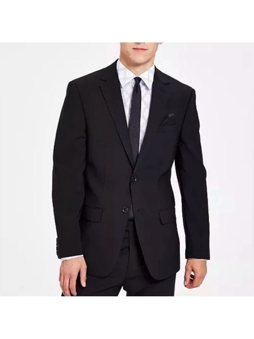 Bar Ill Men's Slim Fit Wool Suit Jacket Sports Coat Blazer Black 40 Short - NWT